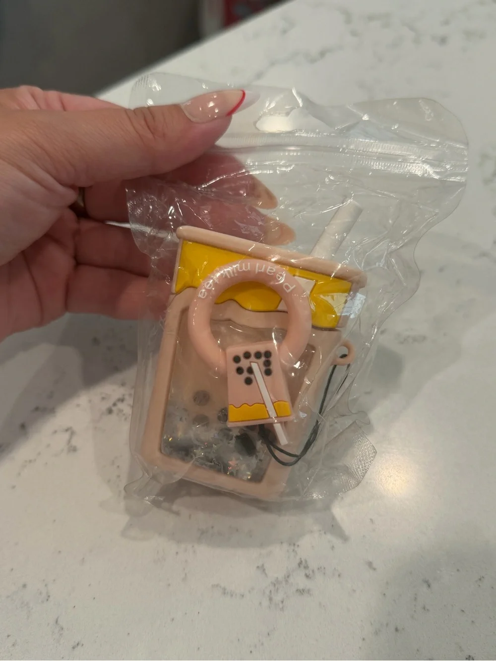 Bubble Tea Phone AirPod Case Charm Keychain - Aquarium Style